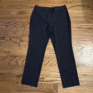Ann Taylor LOFT Pants Women 6P Skinny Polka Dot Straight Leg Navy